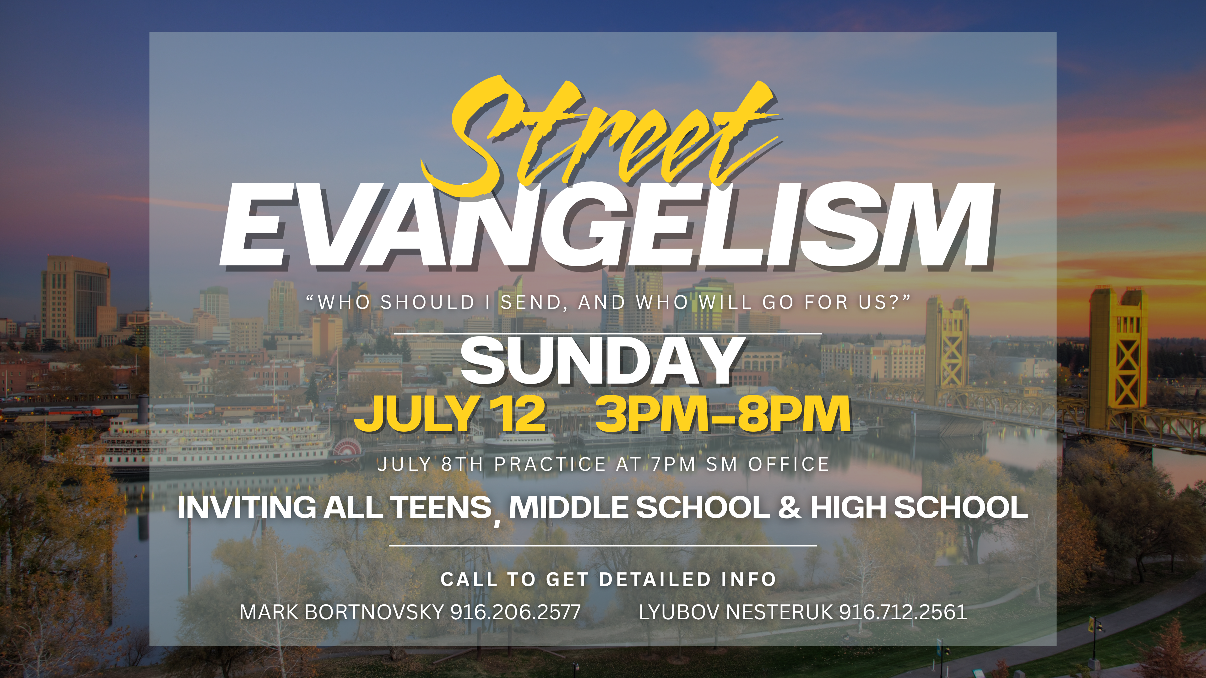 Street Evangelism - Student Ministry flyer