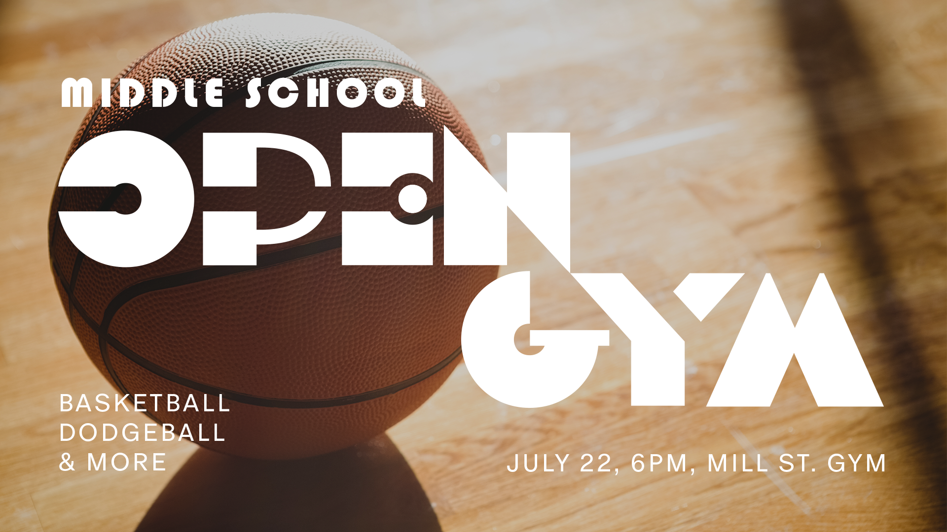 Middle School Open Gym flyer