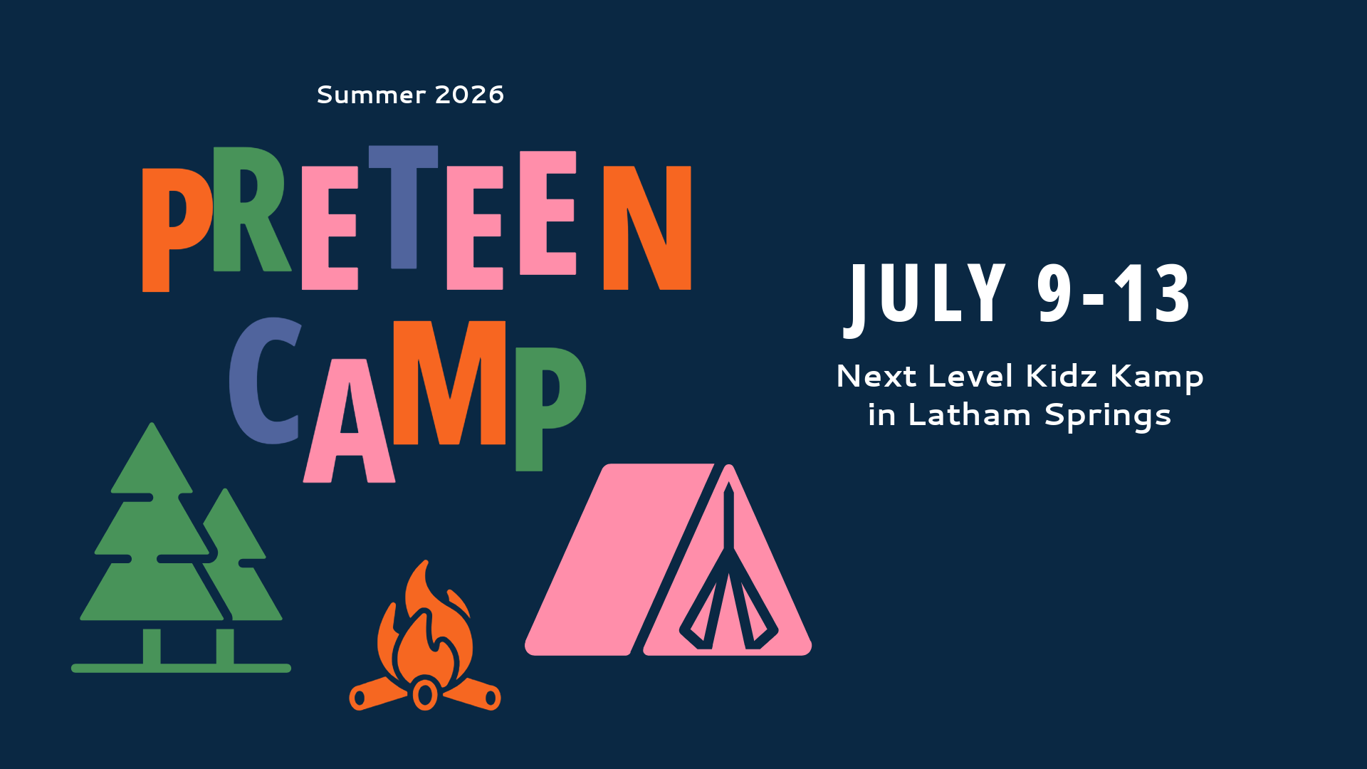 Preteen Camp flyer