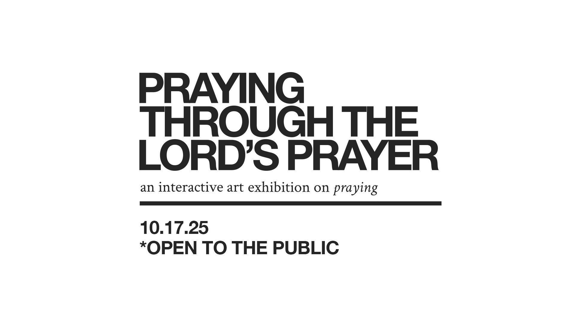 PRAYING THROUGH THE LORD'S PRAYER