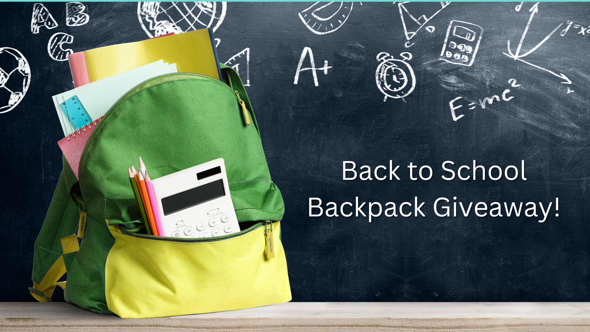 Backpack giveaway flyer