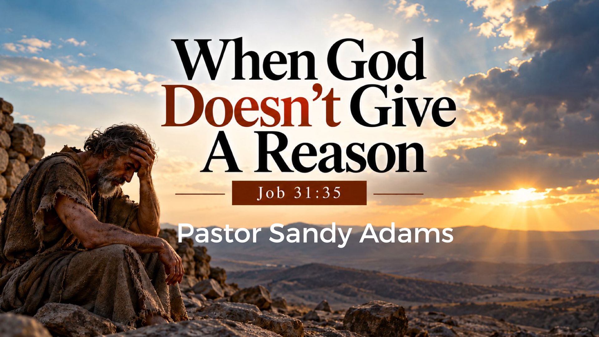 Job 31:35 | When God Doesn't Give a Reason | Pastor Sandy Adams