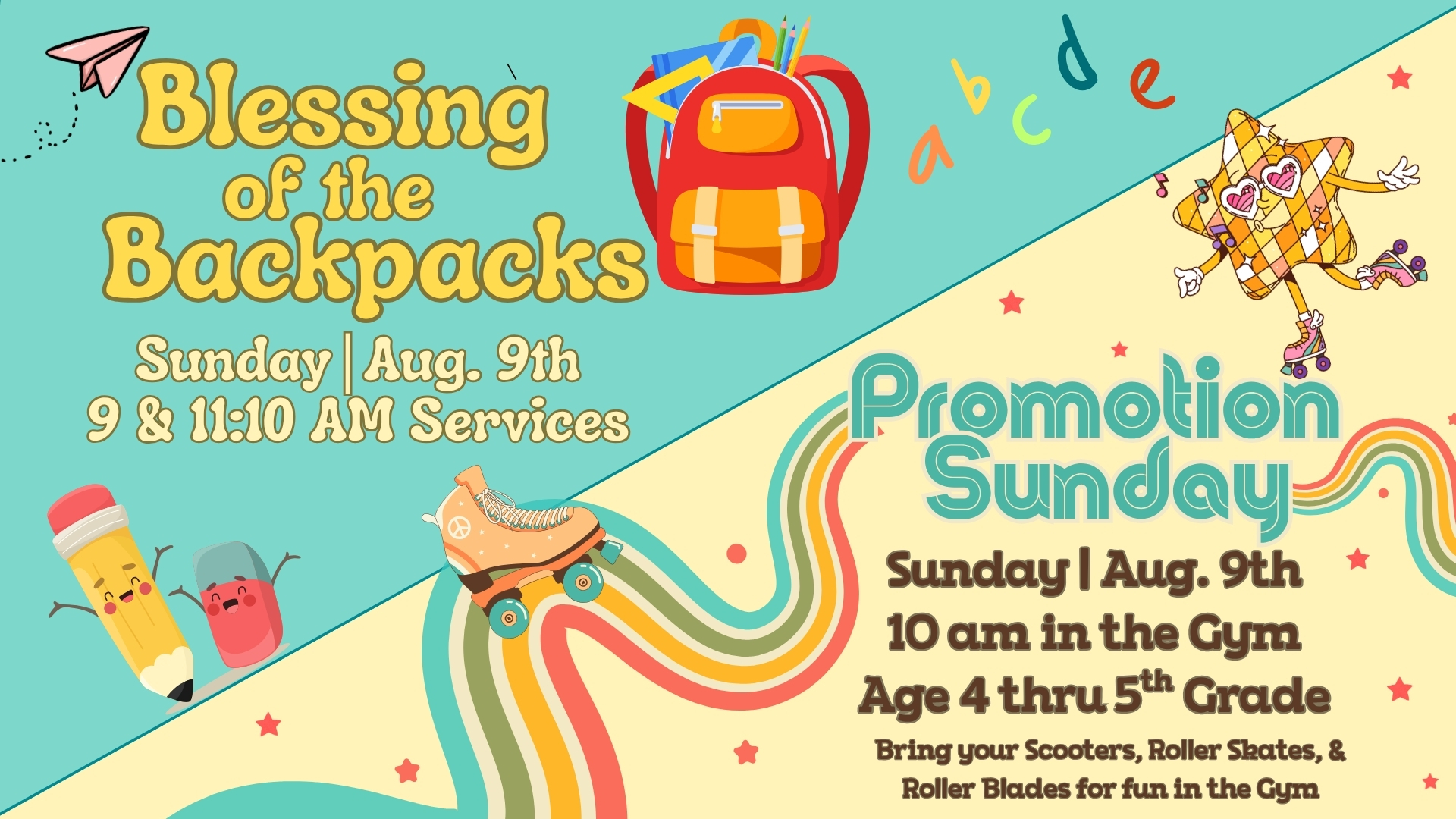 Blessing of the Backpacks and Promotion Sunday