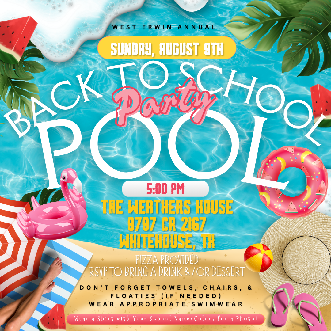 Back to School Pool Party