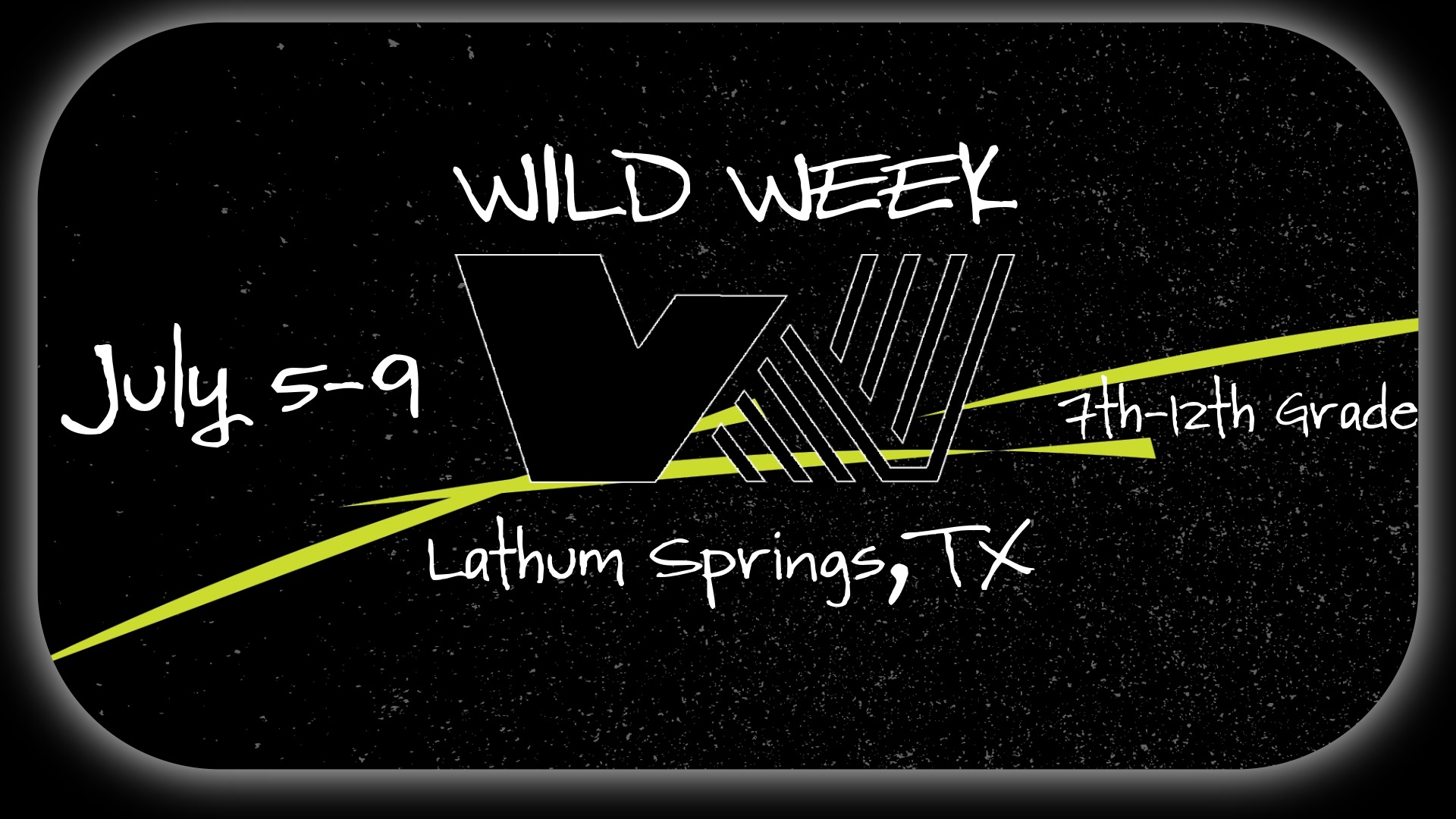 Youth Camp: WILD WEEK flyer