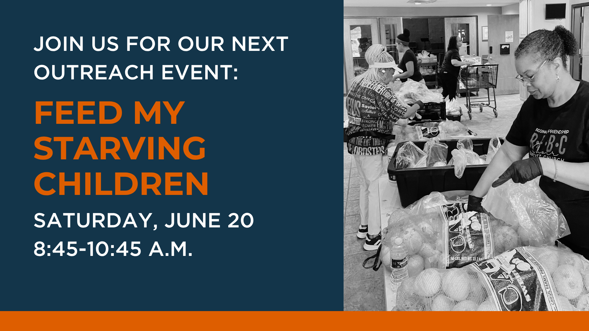 Community Outreach: Feed My Starving Children flyer